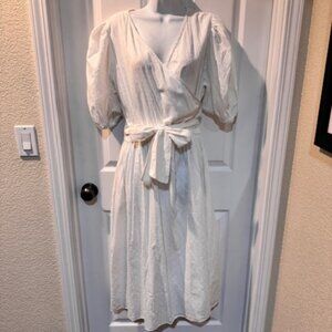 NWT Jessakae White Swiss Dotted Dress with Matching Belt